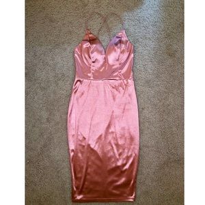 Rose Gold Silk Dress